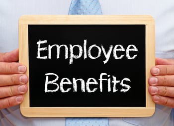 benefits employee package sign benefit employees plans words businessman royalty insurance plan blackboard written holding hands payroll compensation group expect