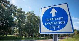 hurricane evacuation route sign 